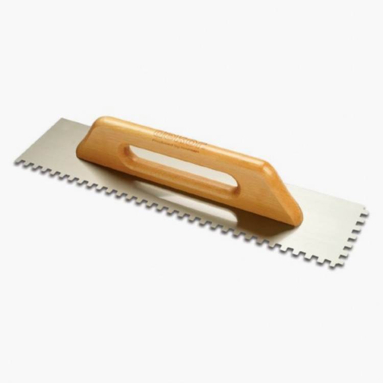SERAMİK MALASI KARE DİŞ AHŞAP SAPLI DEKOR - 40 CM
